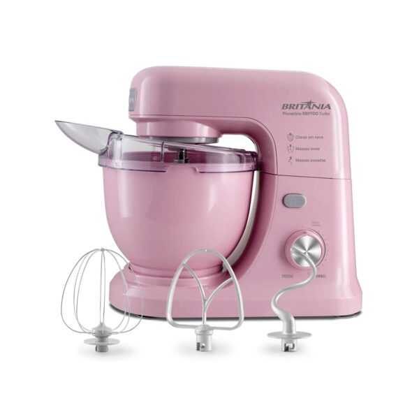 Batidora Planetaria Britania BBP700RS 700W ROSA - 220V - 9836