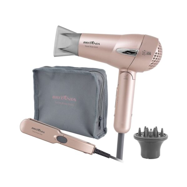 Kit Belleza Britania Travel Rose Gold - Bivolt - 7429