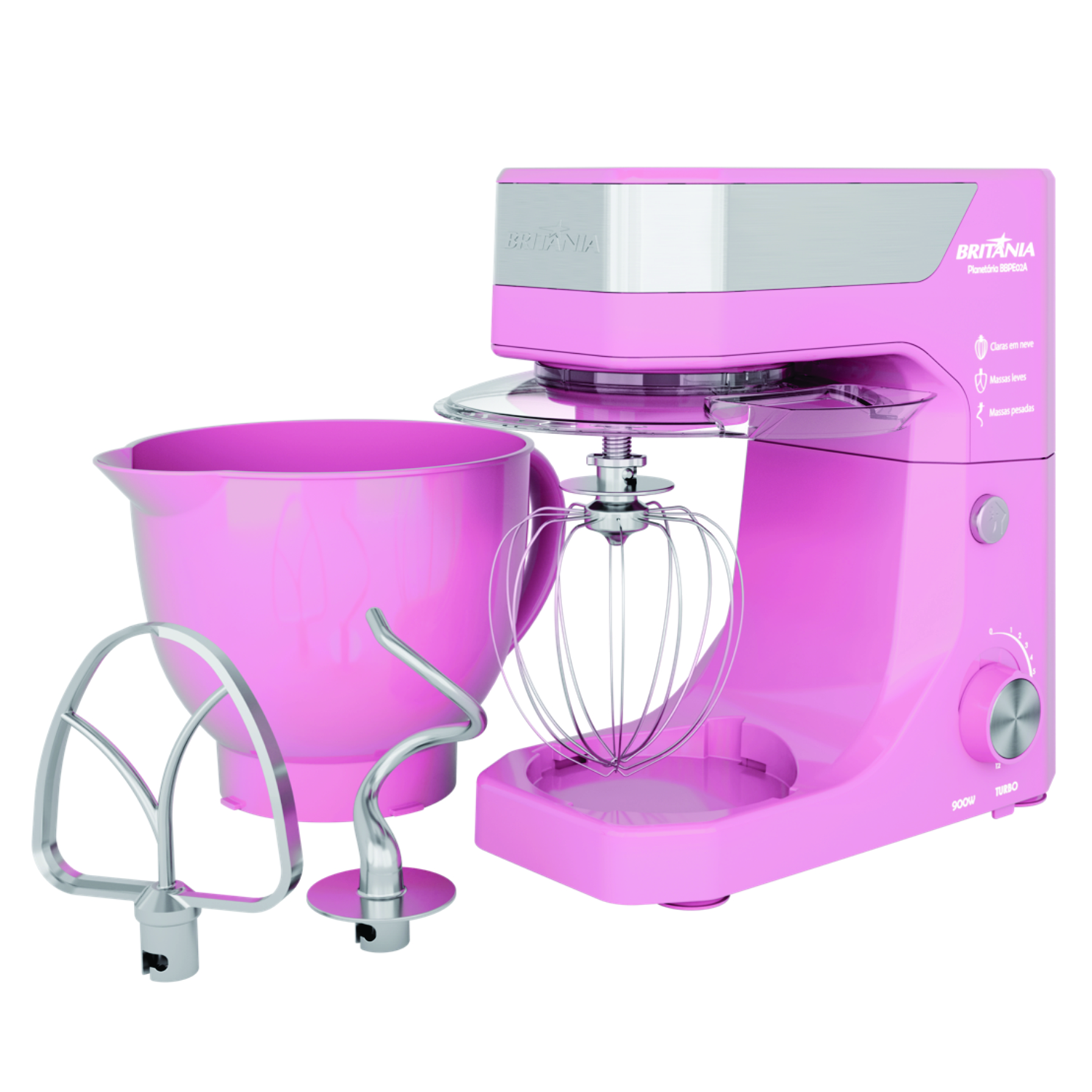 Batidora Britania Planetaria BBPE02A 900W Rosa – 220V – 14120